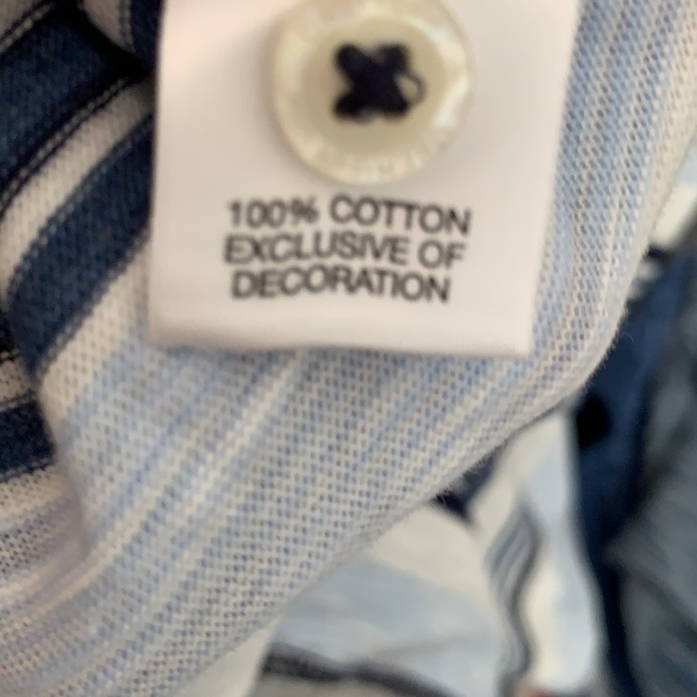 CREMIEUX NWT MEN’S BLUE WHITE STRIPED POLO SIZE XL - Picture 6 of 6